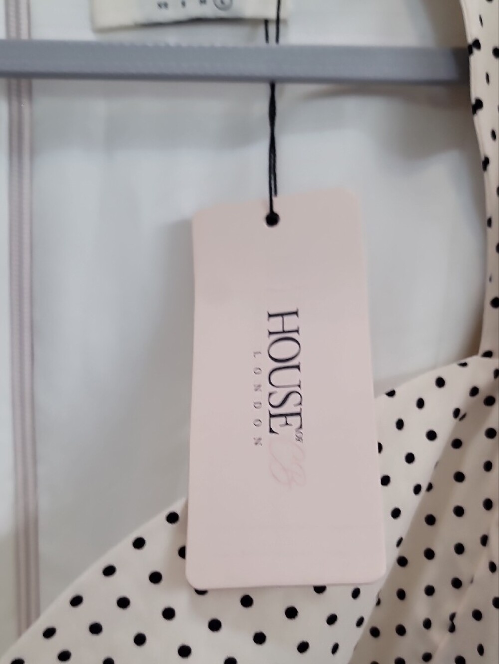 House Of CB Nwt Ellery Polka Dot Puff Sleeve Midi Dress Size Large - Picture 9 of 16